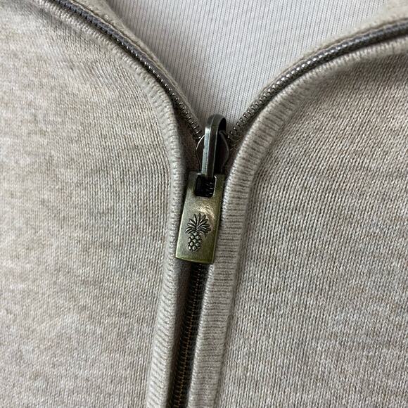 Tommy Bahama Tan Khaki Long Sleeve Knit Sweater Dress Medium - Picture 7 of 9